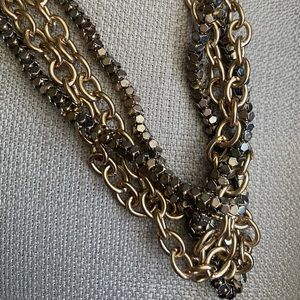 Gold - beige necklace